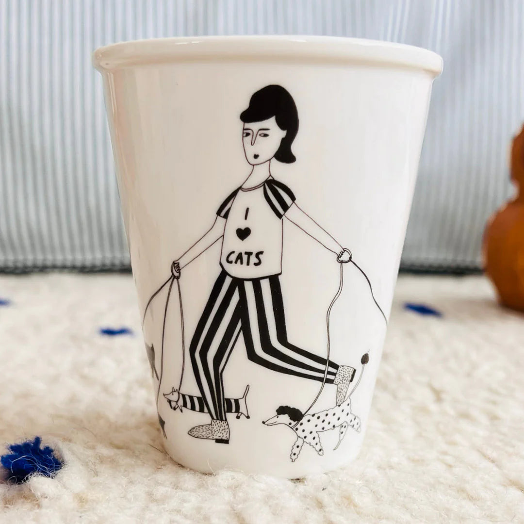 HELEN B - Becher Porzellan "I Love Cats"