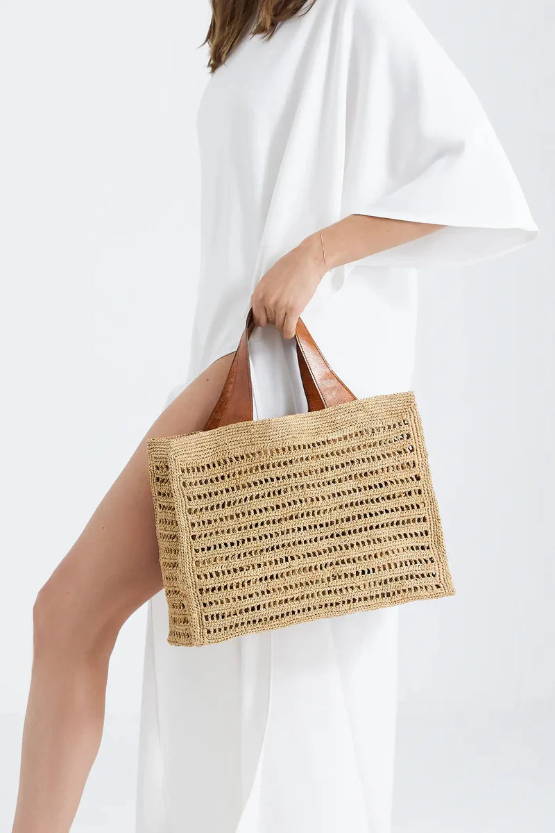 IBELIV - Raffia Tasche "Nosy" Tea