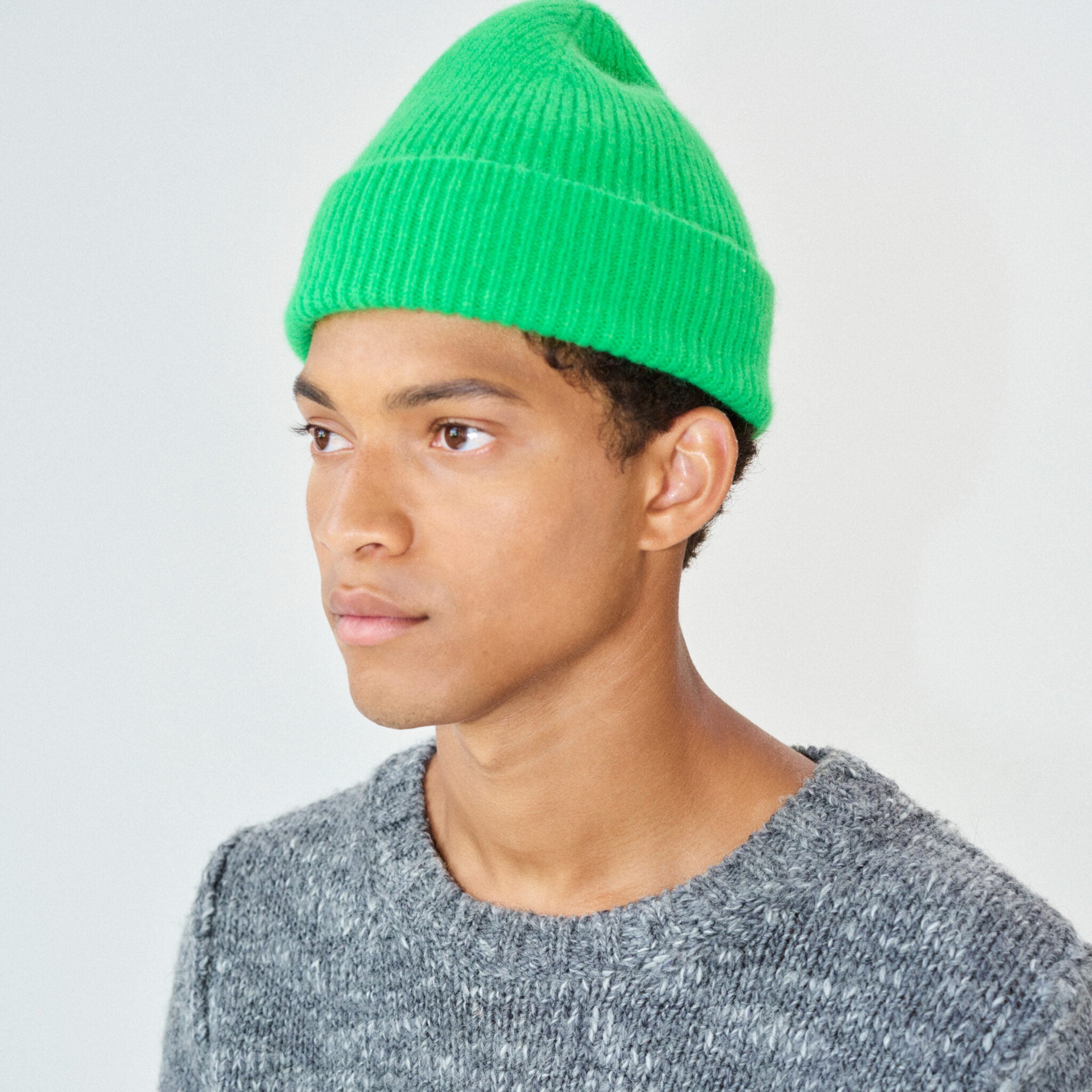 LE BONNET - Strickmütze "Beanie Neon Green"