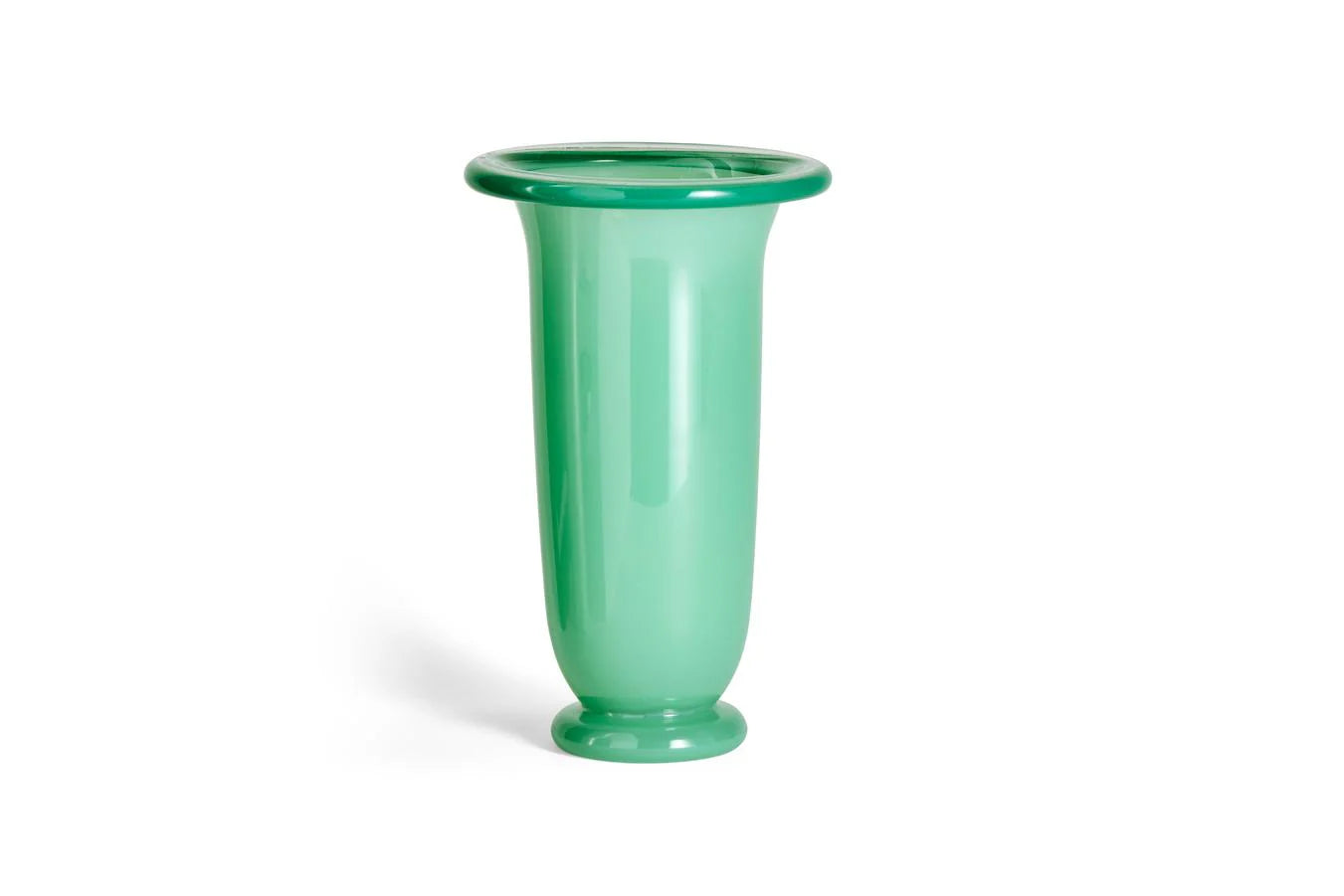 HAY - Empire Vase Large ,Green with dark green rim
