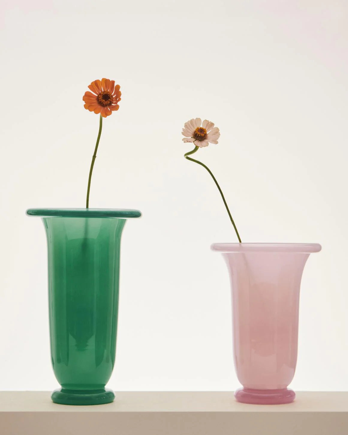 HAY - Empire Vase Large ,Green with dark green rim