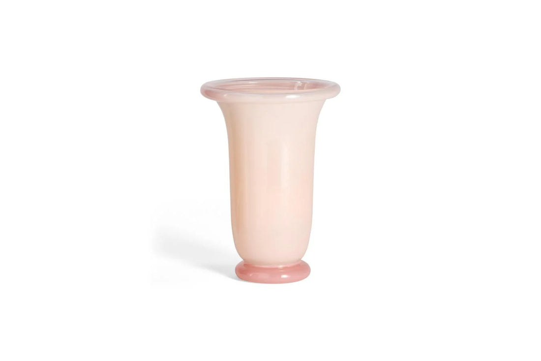 HAY - Empire Vase Medium, Light pink with pink base