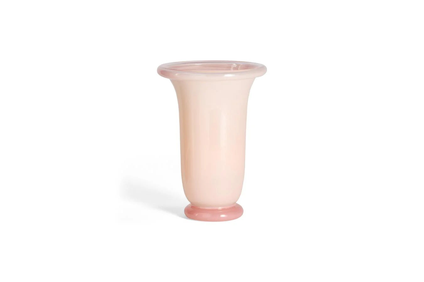 HAY - Empire Vase Medium, Light pink with pink base
