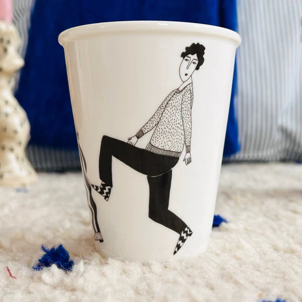 HELEN B - Becher Porzellan "Silly Walk Club"