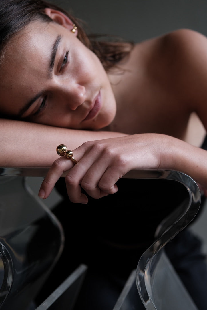 BANDHU - Ring "Dot Duo" Gold D9
