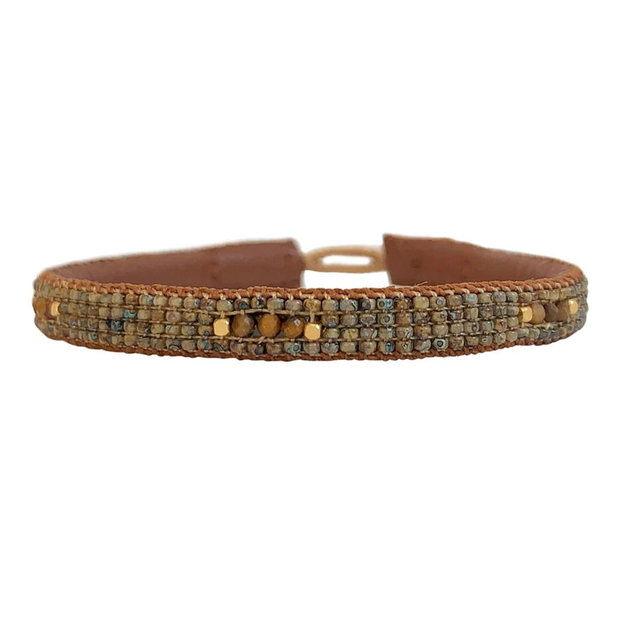 IBU JEWELS - Damen Armband "Fay" AD29 Khaki