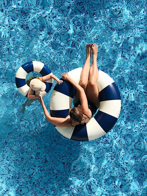 PETITES POMMES - Schwimmring "Sally" 90cm Cannes Blue
