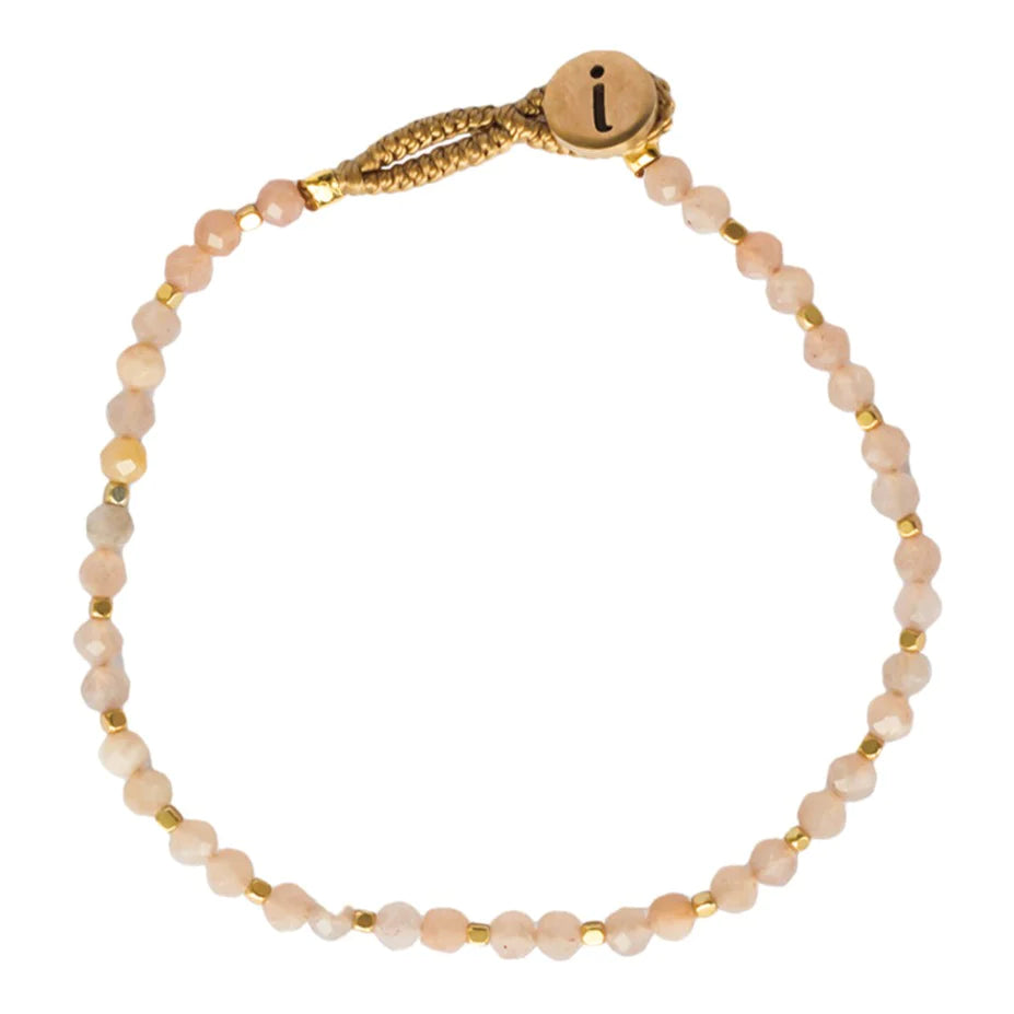 IBU JEWELS - Damen Armband "Lulu Stone Dot" DU02 Sunstone