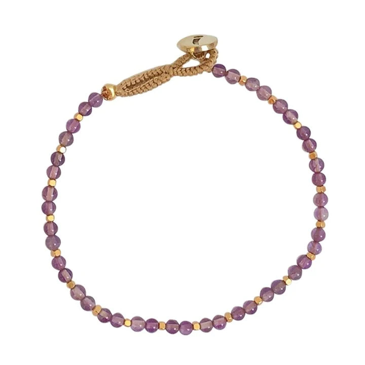 IBU JEWELS - Damen Armband "Lulu Stone Dot" DU18 Amethyst