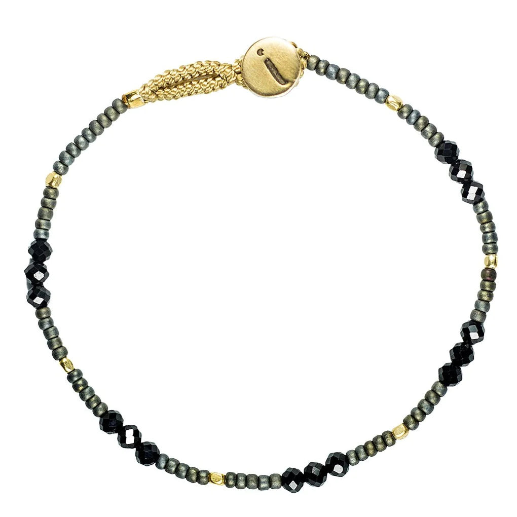 IBU JEWELS - Damen Armband "Lulu Lily" EK12 Gunmetal