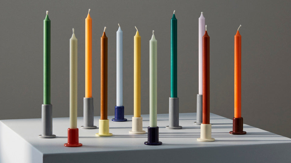 HAY - Kerzen "Gradient" 7er Set Greens