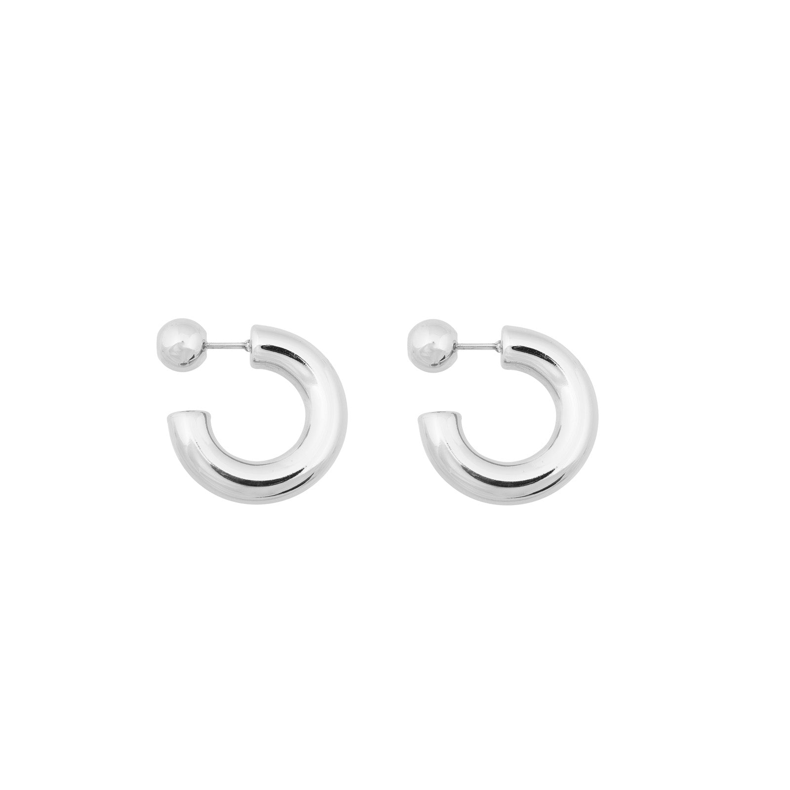 BANDHU - Ohrringe "Hoopdot" Silber