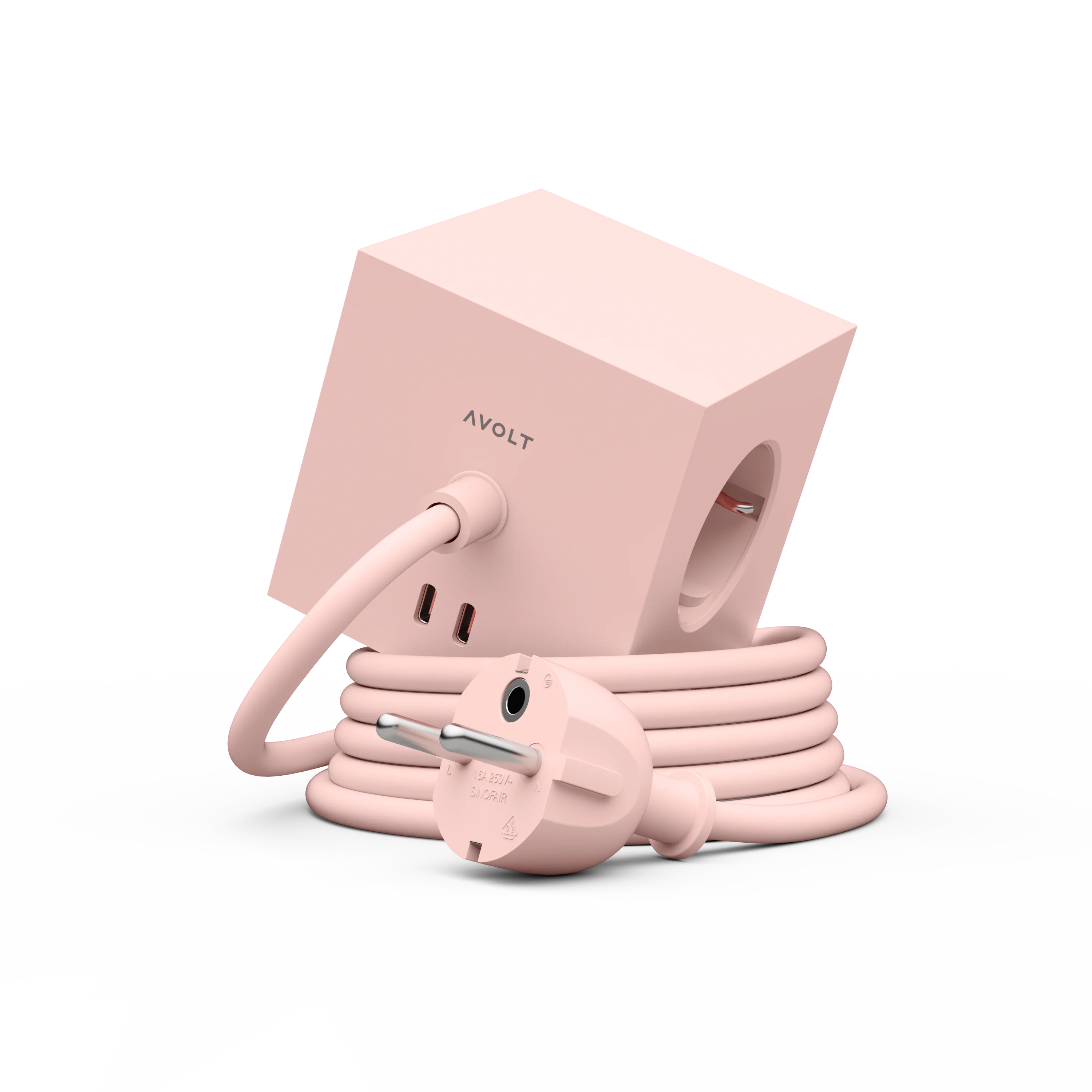 AVOLT - Steckdosenleiste "Square 1" USBC Pink