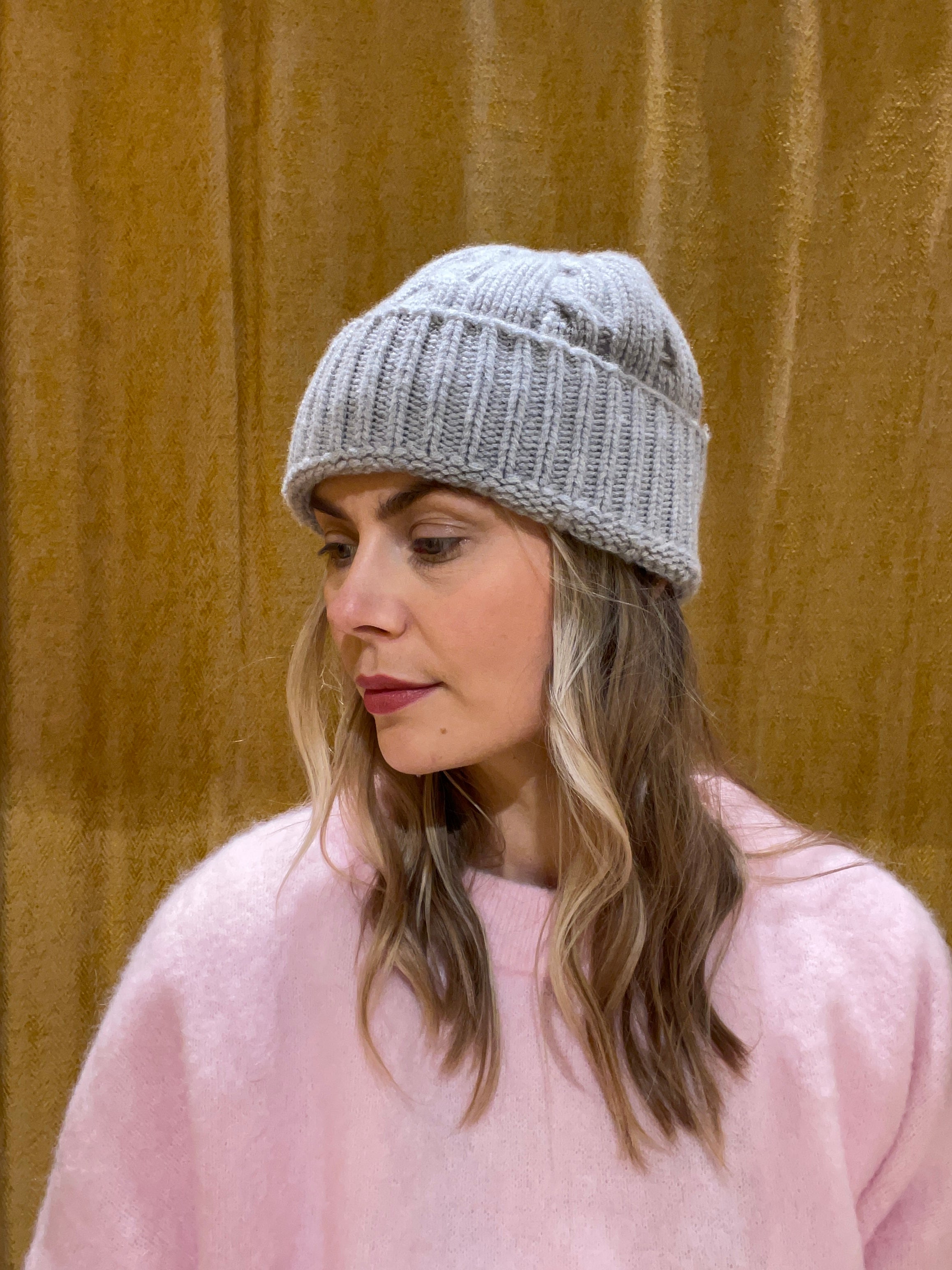 RIVIERA CASHMERE - Mütze Berretto Costa Treccia, Farbe GRIGISSIMO grau