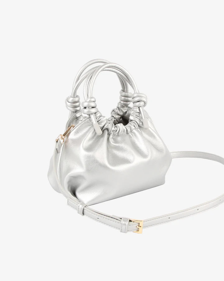 HVISK - Crossbody bag "JOLLY SHINY STRUCTURE" , Silver Cloud