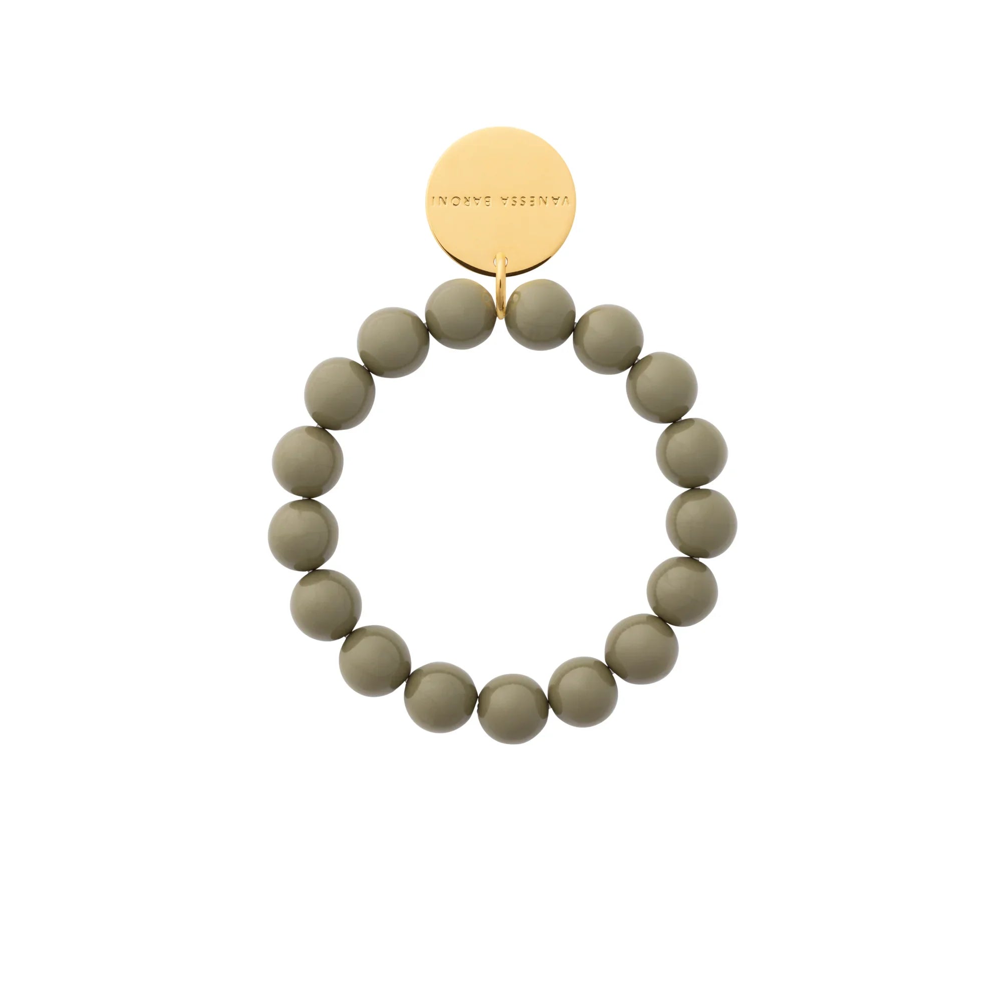 Vanessa Baroni - Mini Beads Flex Bracelet, VB2600LOL, Light olive