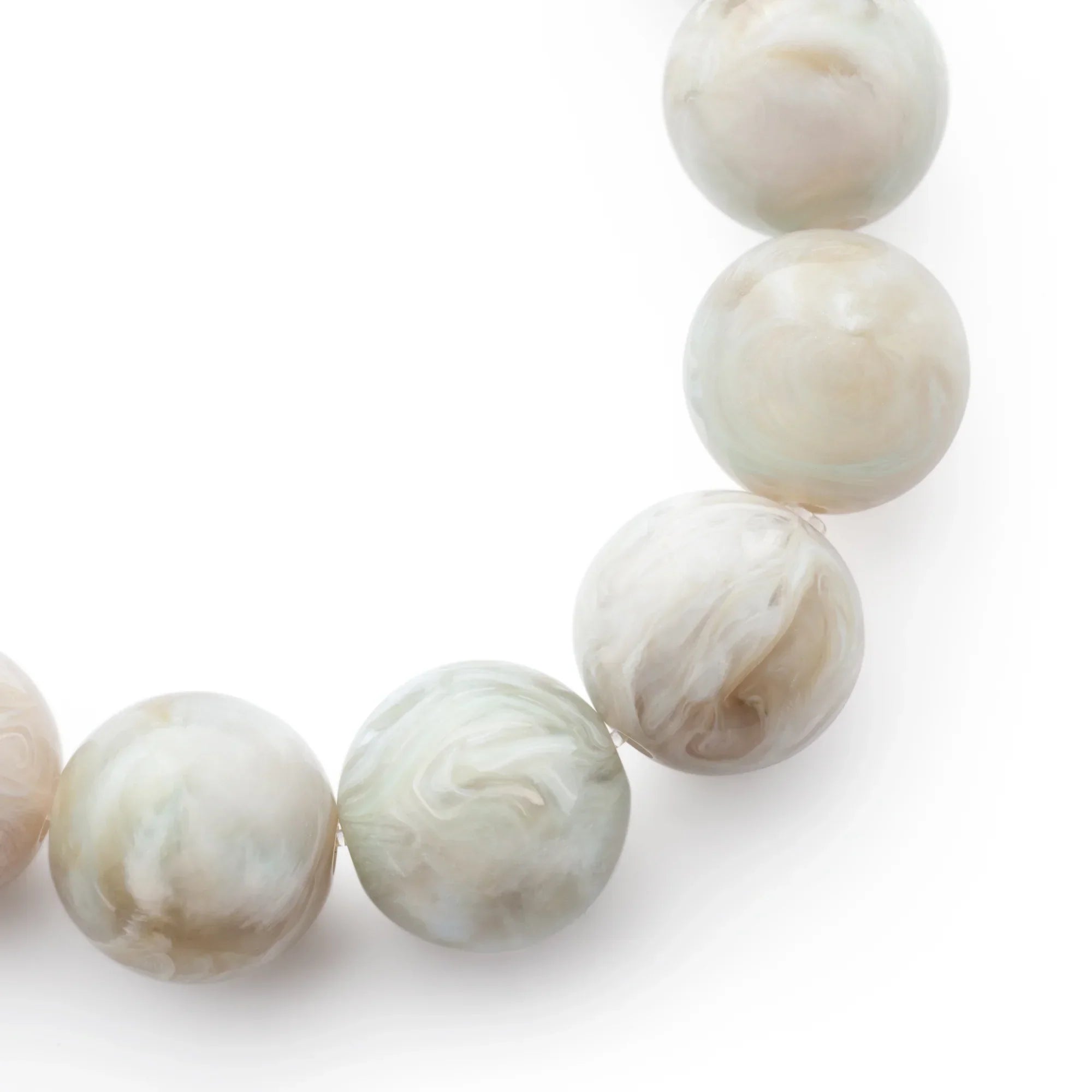 Vanessa Baroni - Mini Beads Flex Bracelet, VB2600SGM, Snow green marble