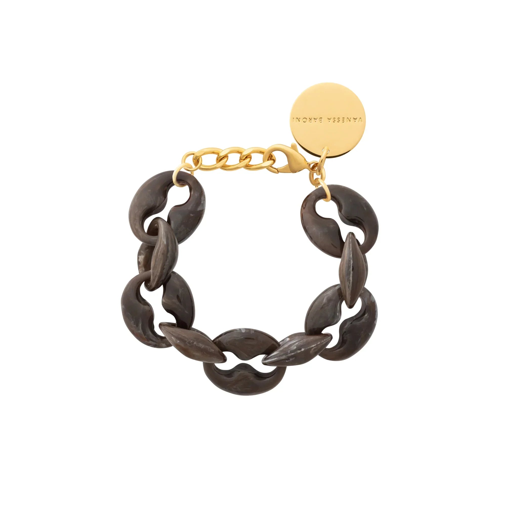 Vanessa Baroni - Small Turtle Bracelet, VB2514DBM, Dark brown marble