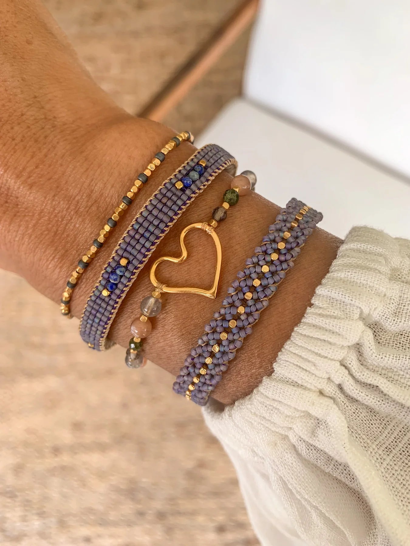 IBU JEWELS - Damen Armband "Lulu Maxie" AY32 Violet