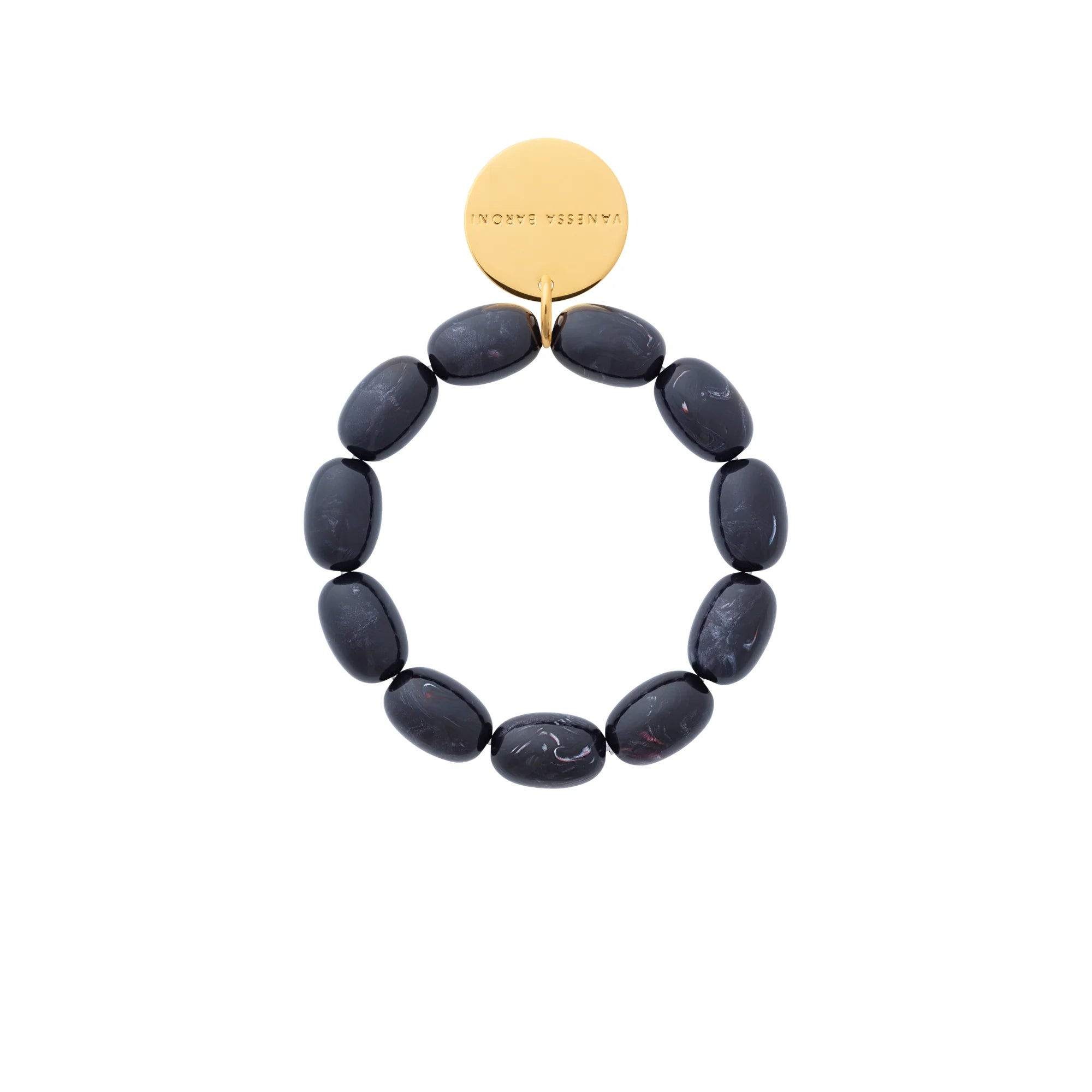 Vanessa Baroni - Olive Flex Bracelet, VB2602BUM, black universe marble