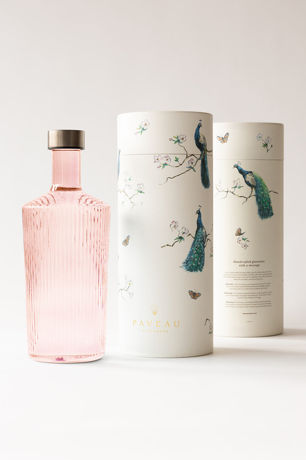 Paveau Wasserflasche mit Deckel "Pink"