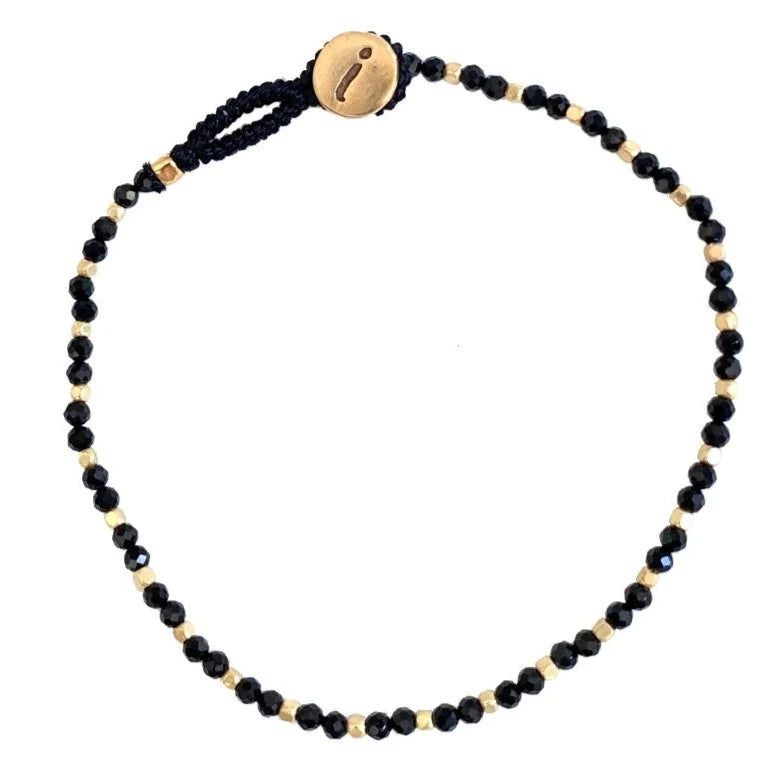 IBU JEWELS - Damen Armband "Lulu Stone Dot" DU14 Onyx