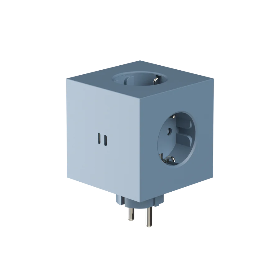 AVOLT - Steckdosenwürfel "Square 2" Shark Blue