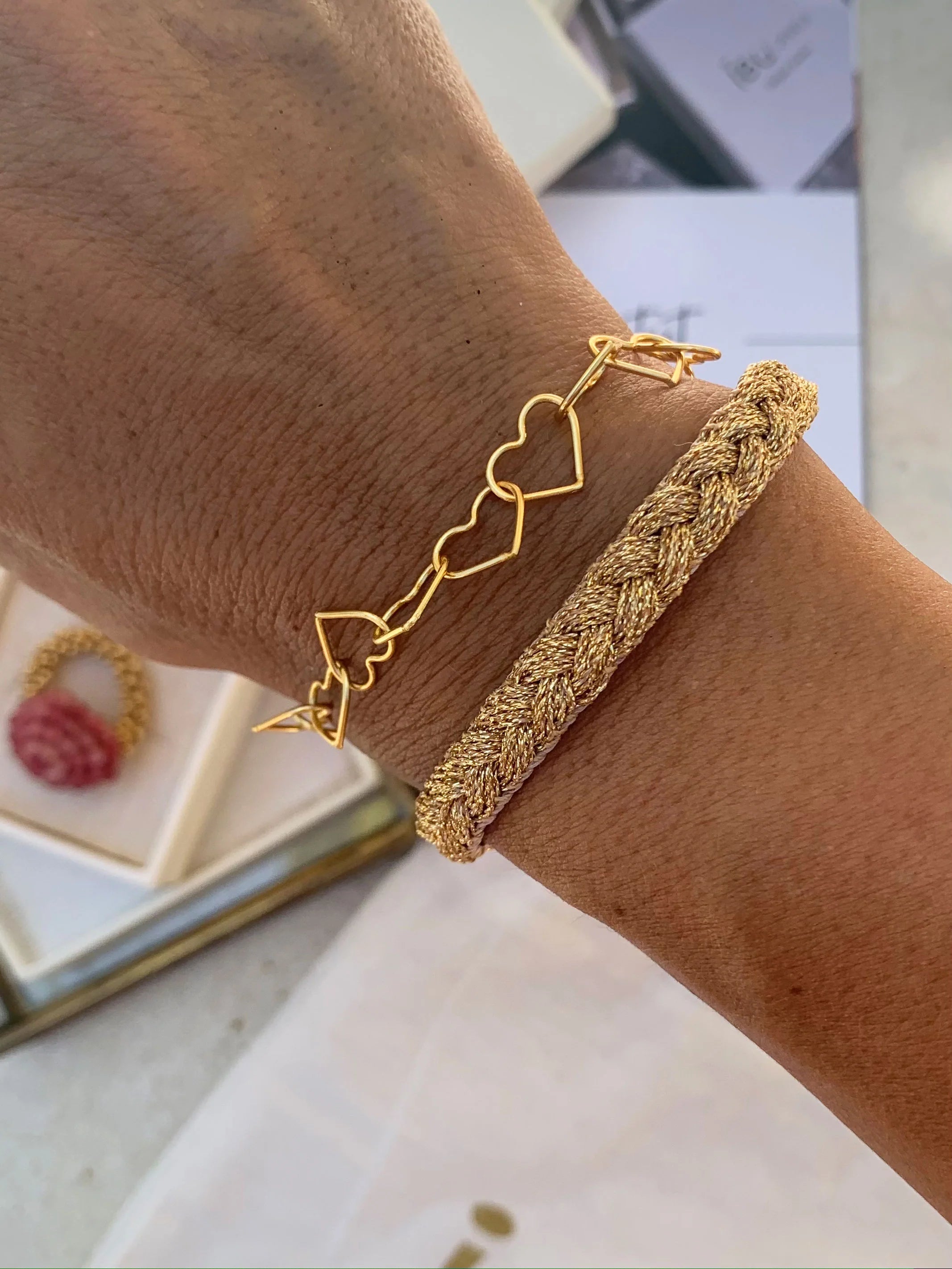 IBU JEWELS - Armband DI01, Gold Fringe