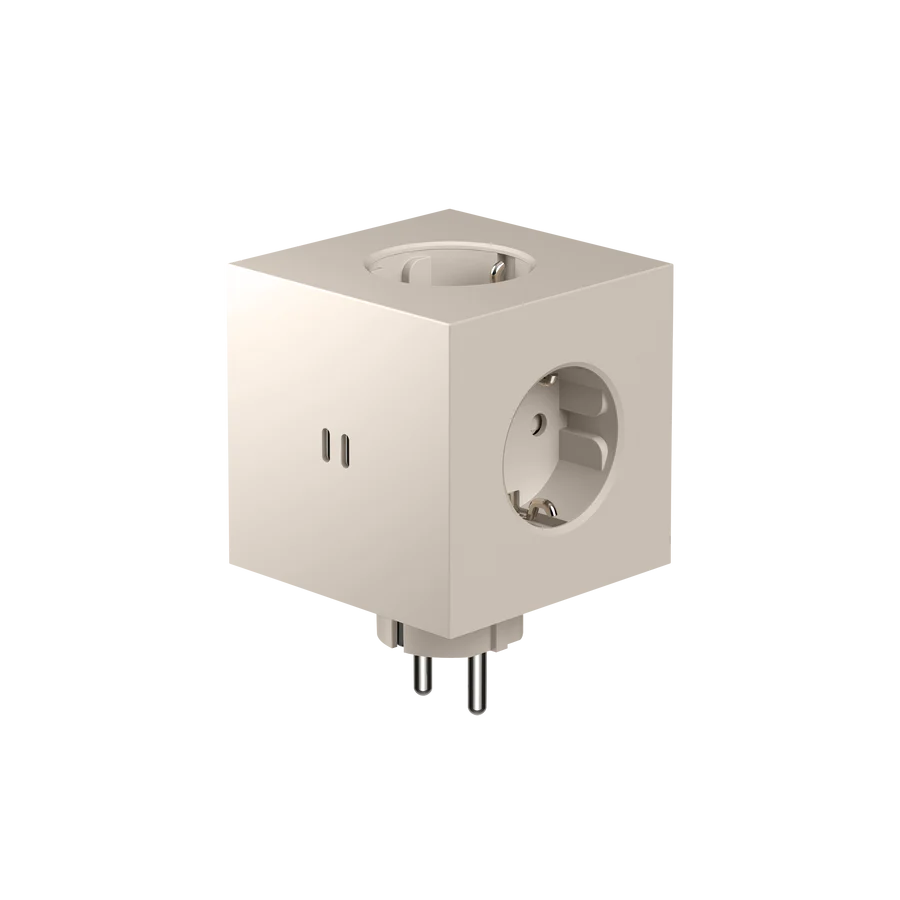 AVOLT - Steckdosenwürfel "Square 2" Beige
