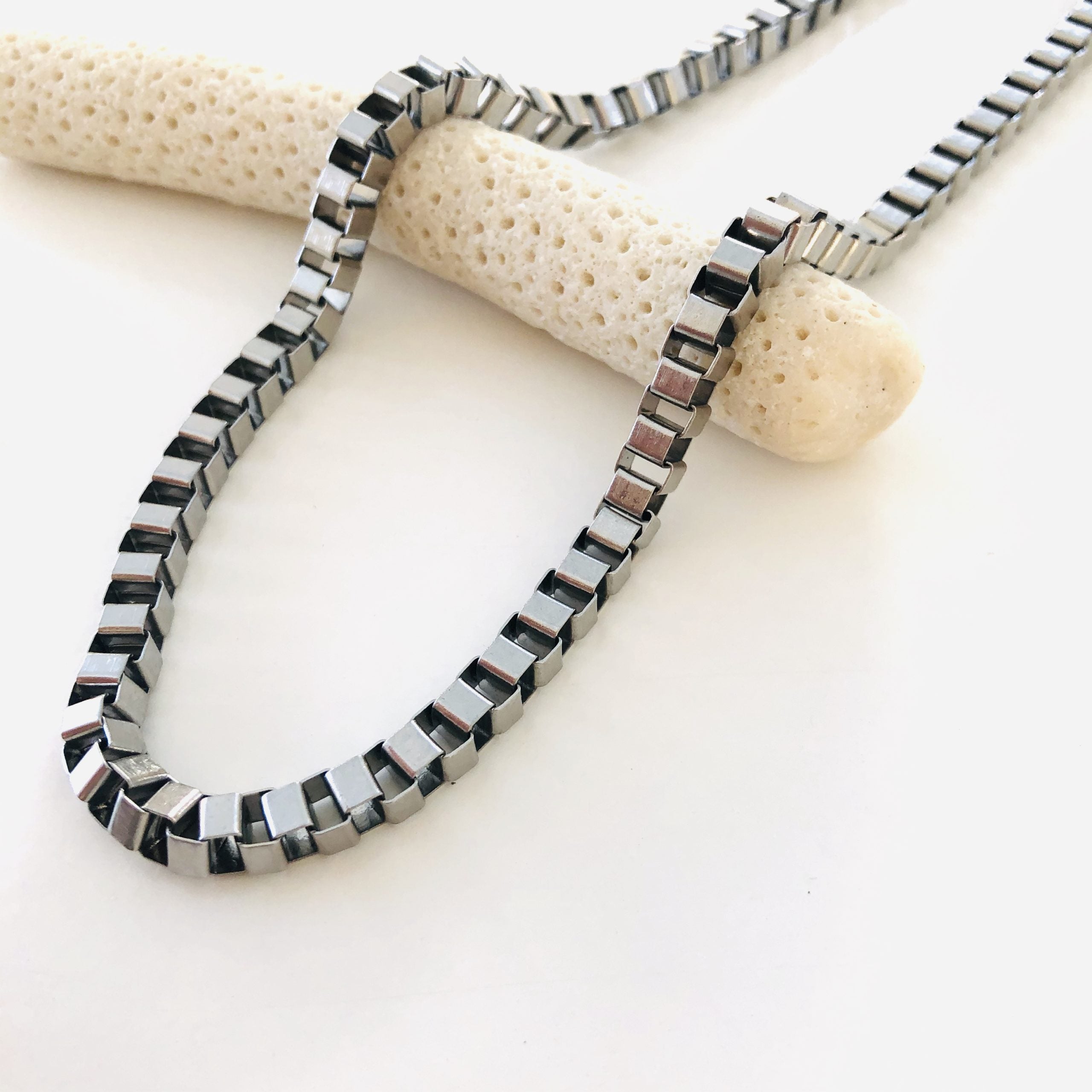 BANDHU - Kette "Box Chain" Silber