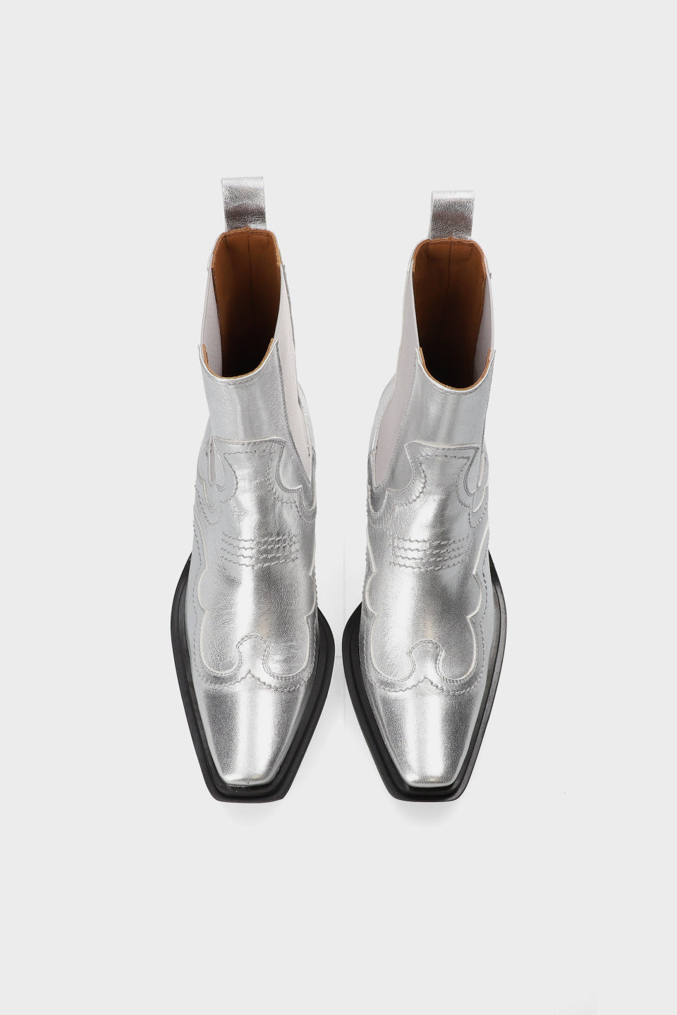 COPENHAGEN STUDIOS - Cowboy-Boots &quot;CPH 232&quot; Leather Silver