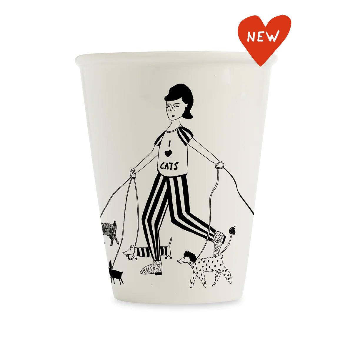 HELEN B - Becher Porzellan "I Love Cats"