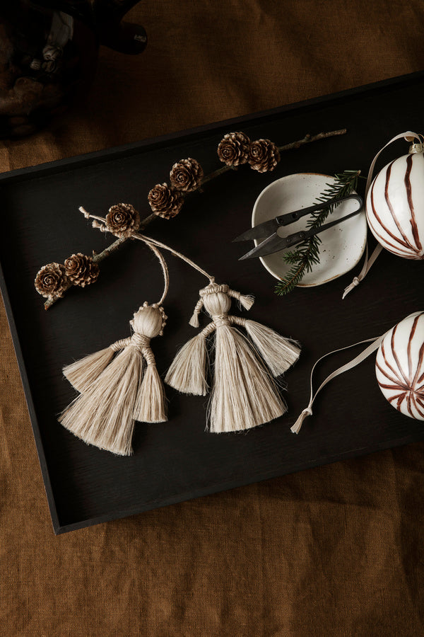 FERM LIVING - Christbaumschmuck "Wing Angels" 2er Set Natural
