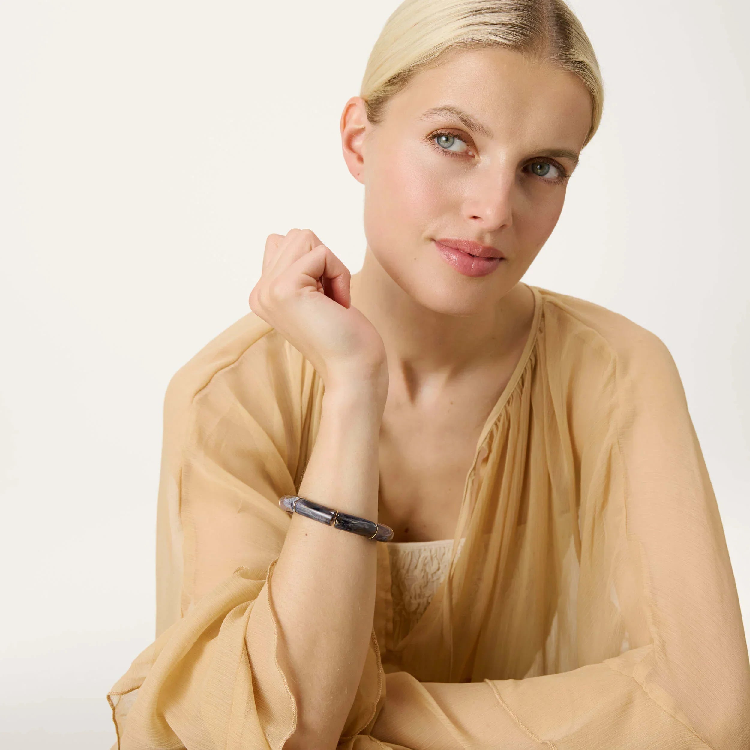 Vanessa Baroni - Flex Bracelet, VB2505BJM, Blue jeans marble