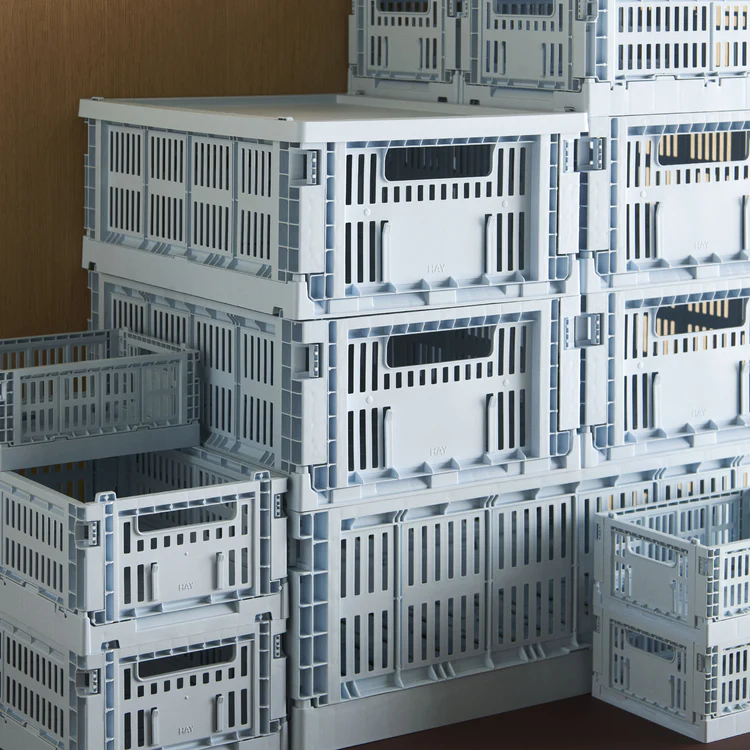 HAY - HAY Colour Crate Mini Set of 2, Soft blue