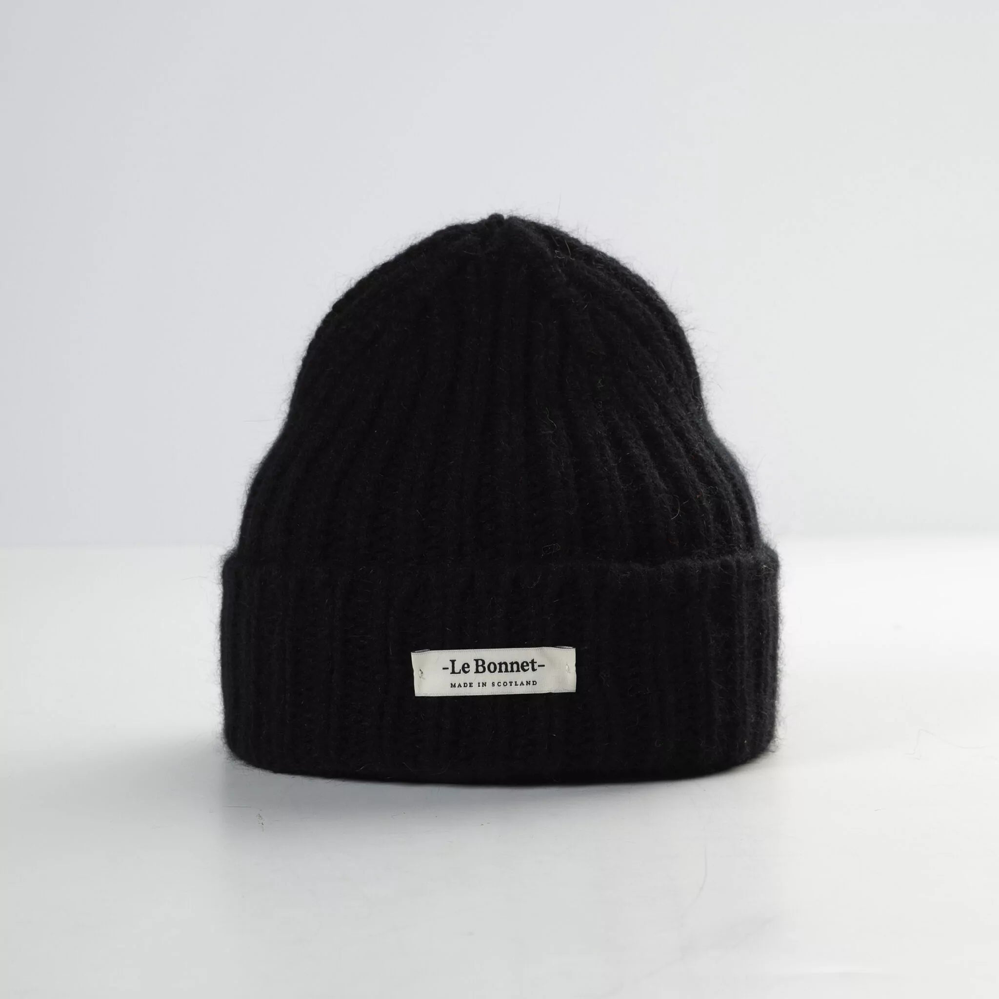 Le Bonnet - Strickmütze "Logo Onyx black"