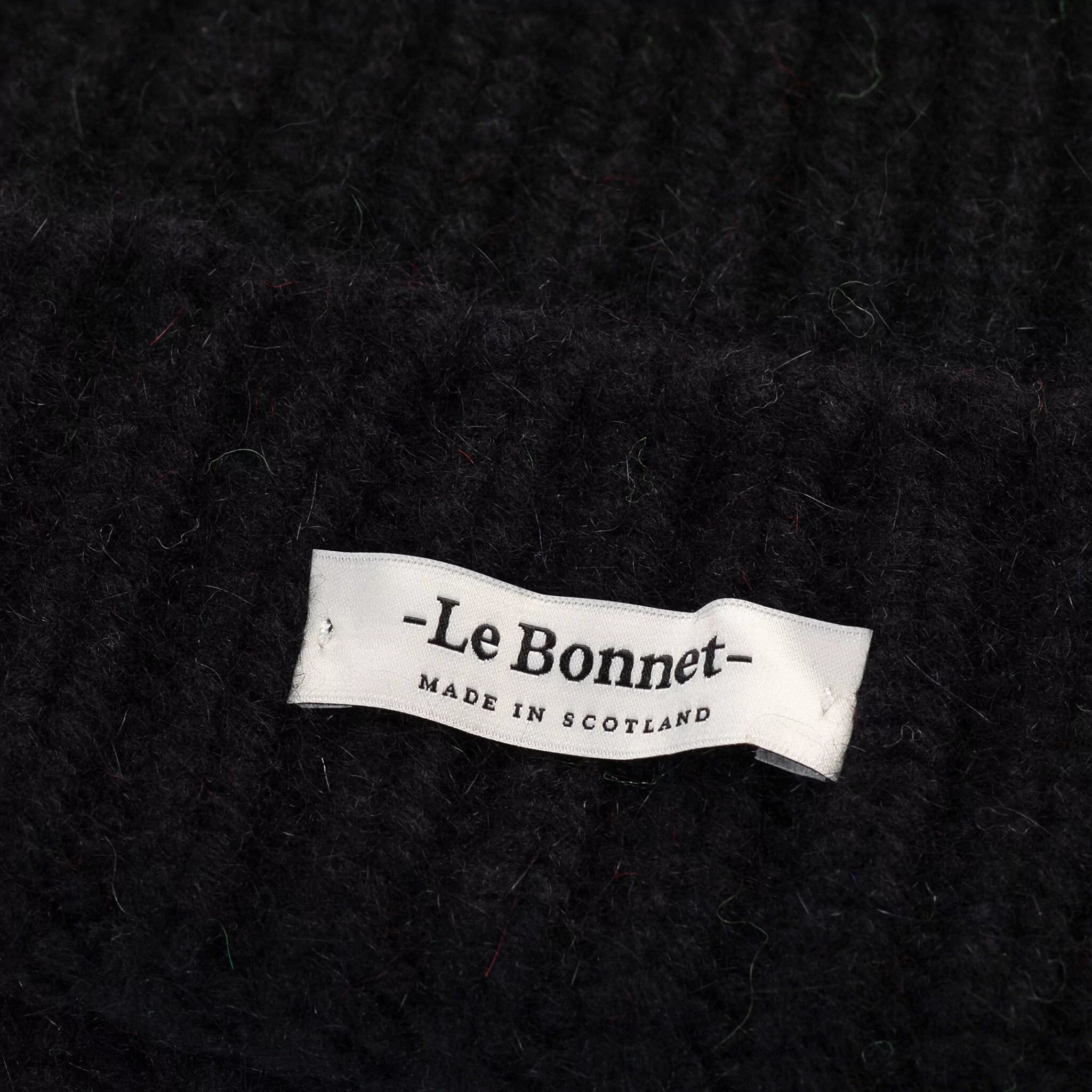 Le Bonnet - Strickmütze "Logo Onyx black"