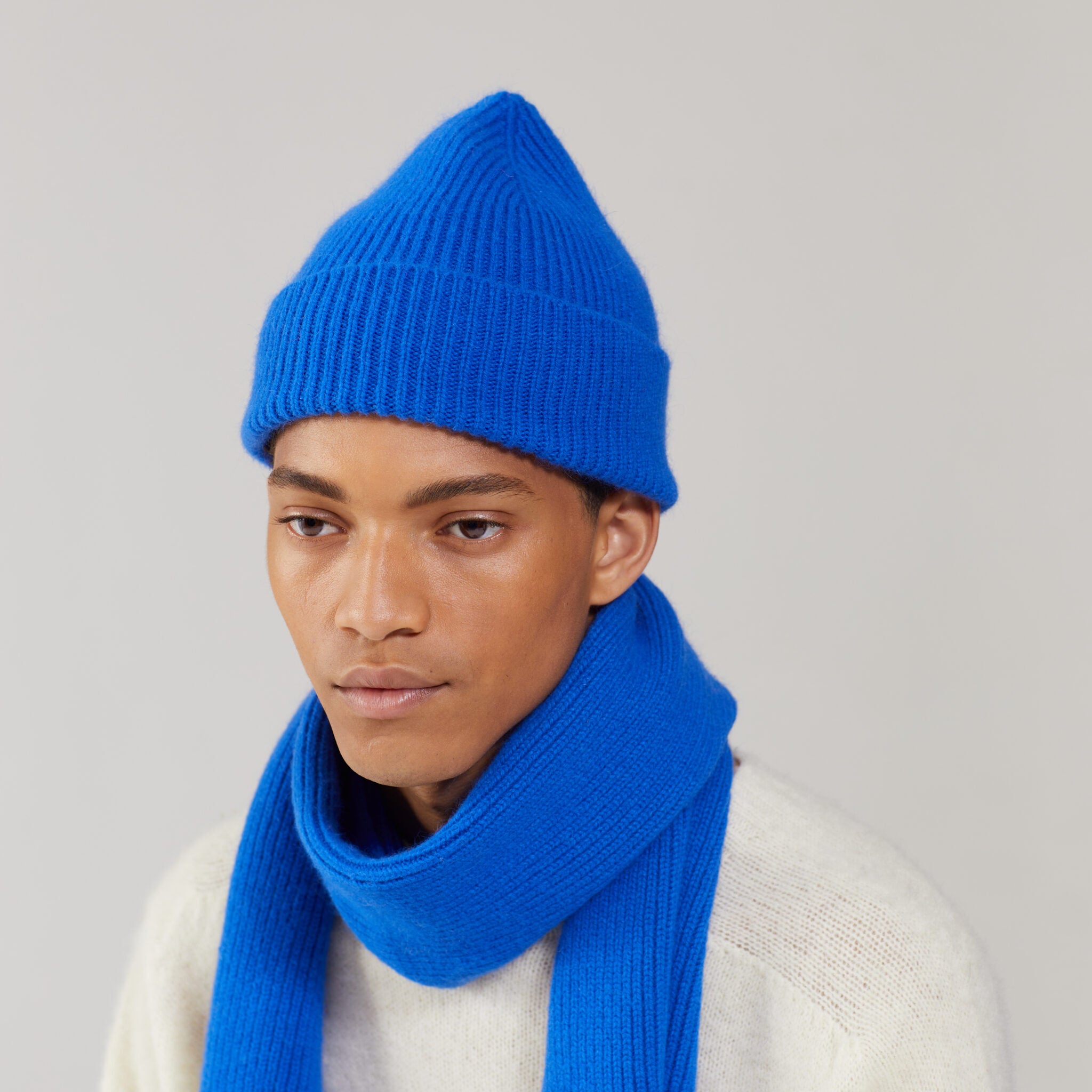 LE BONNET - Strickschal Royal Azure