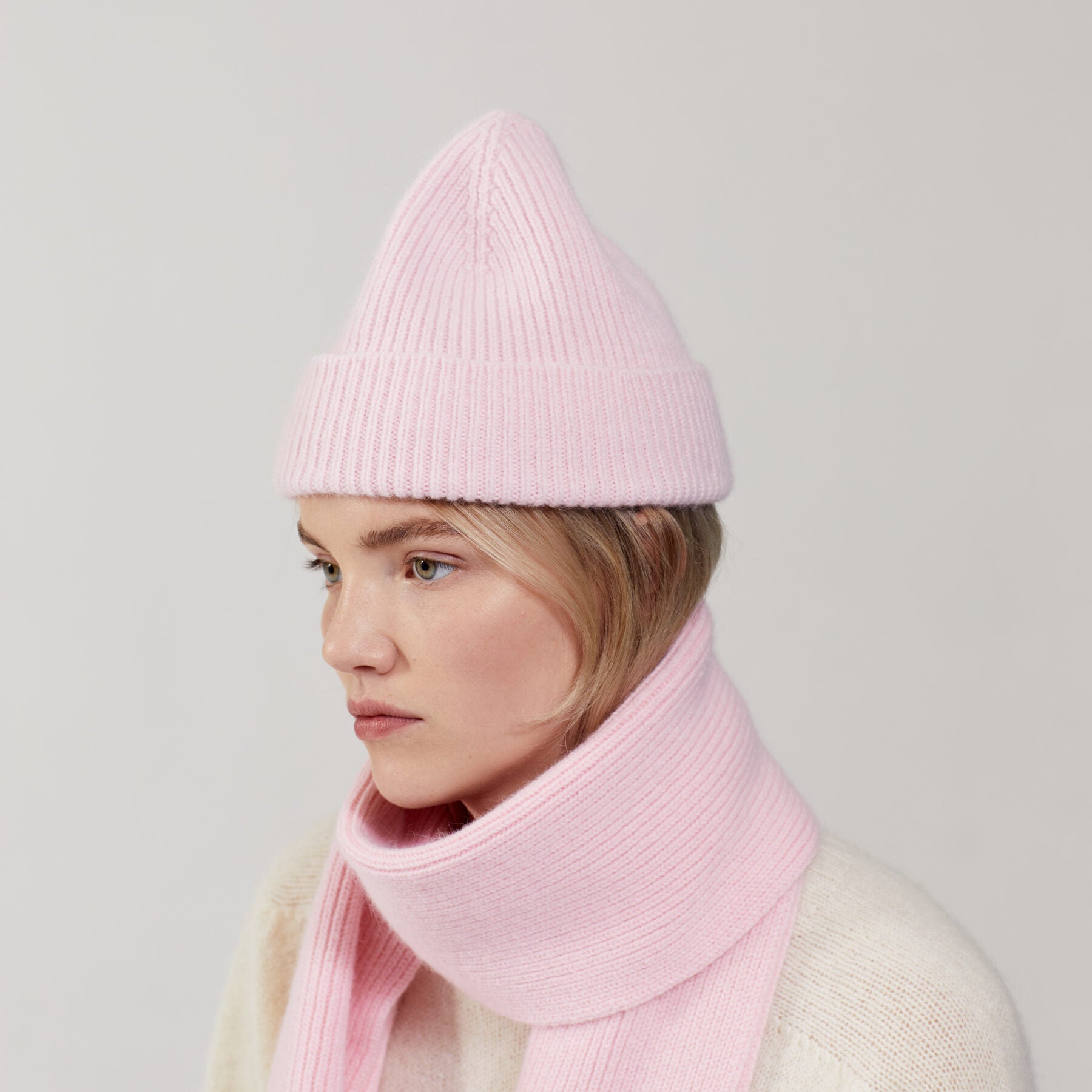 LE BONNET - Strickmütze "Beanie" Blush One Size