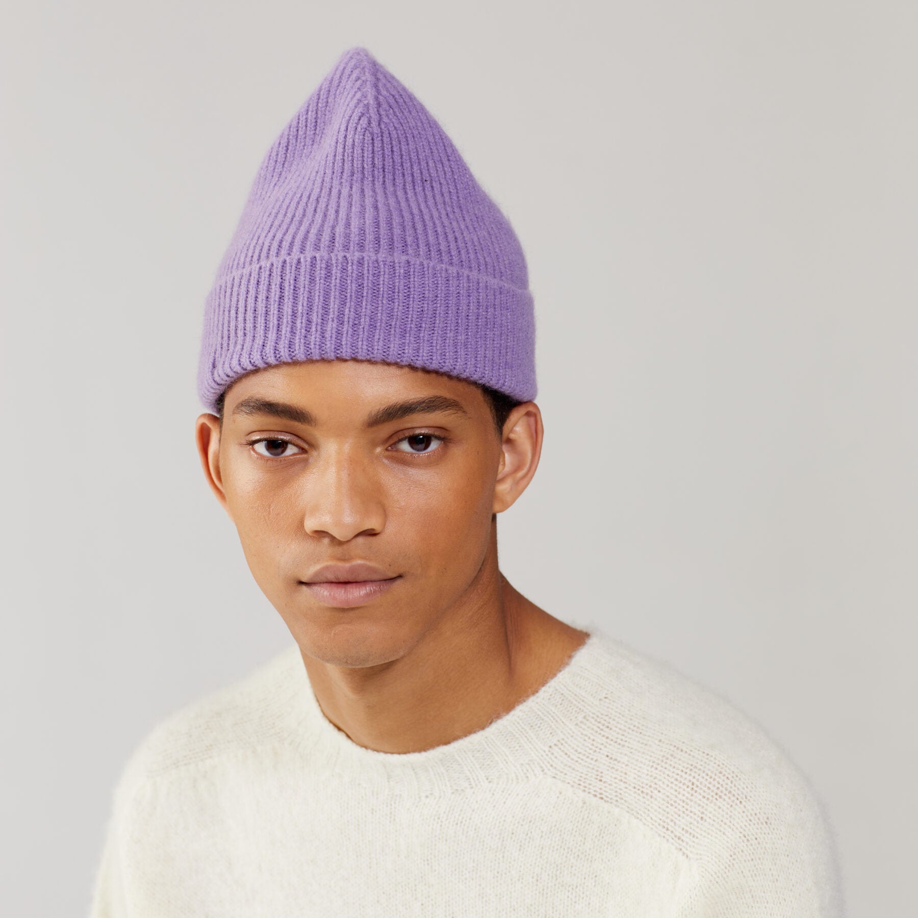 LE BONNET - Strickmütze "Beanie" Lavender
