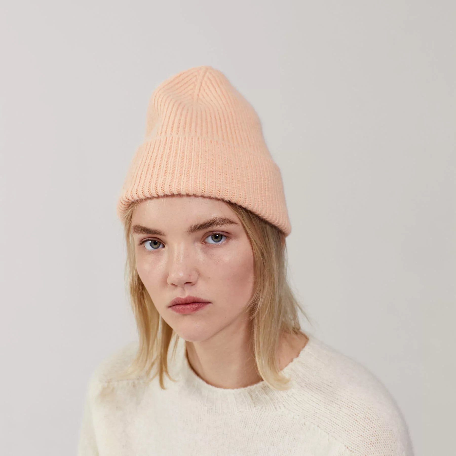 LE BONNET - Strickmütze "Beanie" Peach