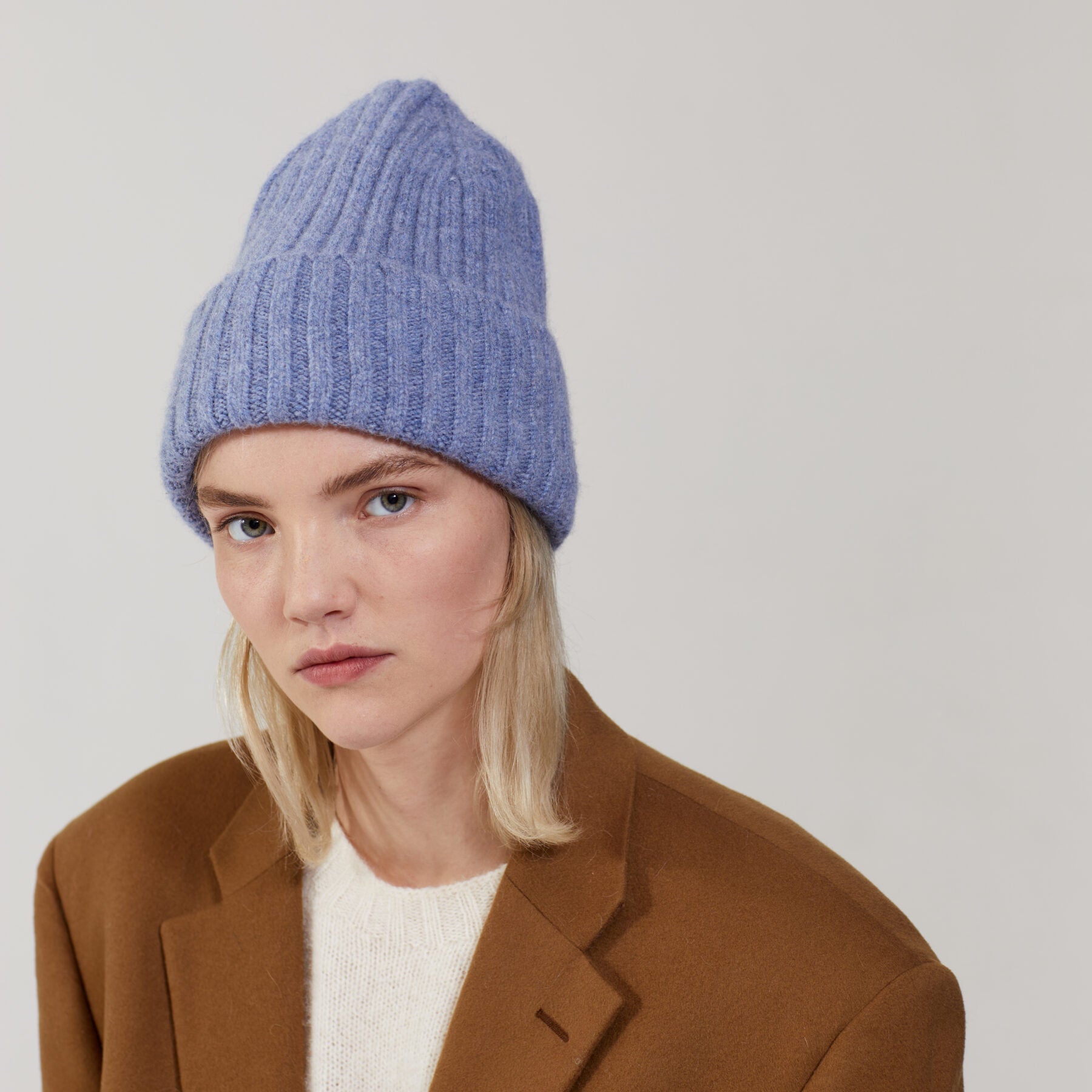 LE BONNET - Strickmütze "Le Grand Beanie" Washed Denim