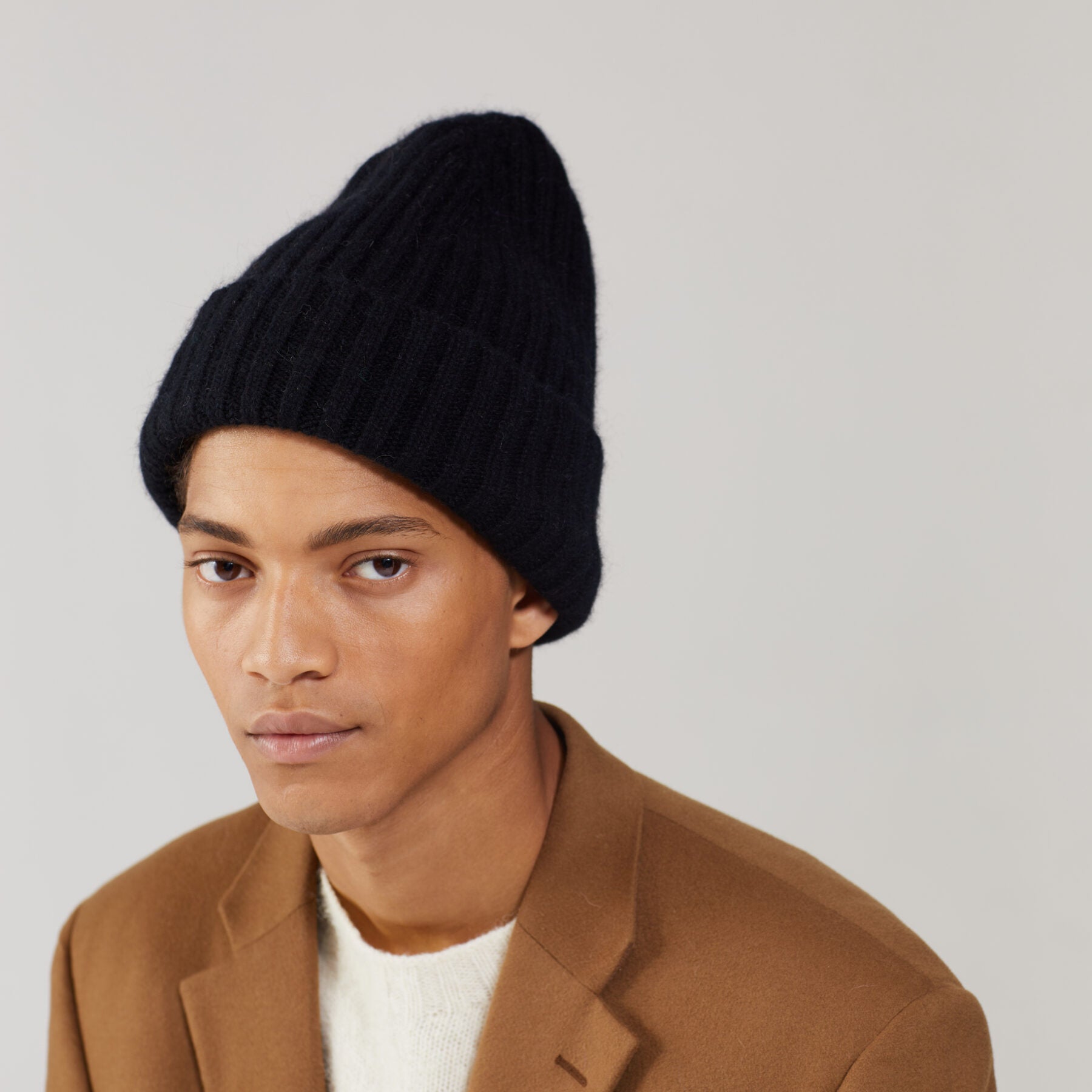LE BONNET - Strickmütze "Le Grand Beanie" Onyx
