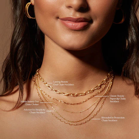 SATYA - Kette Classic Beauty Paperclip Chain, vergoldet