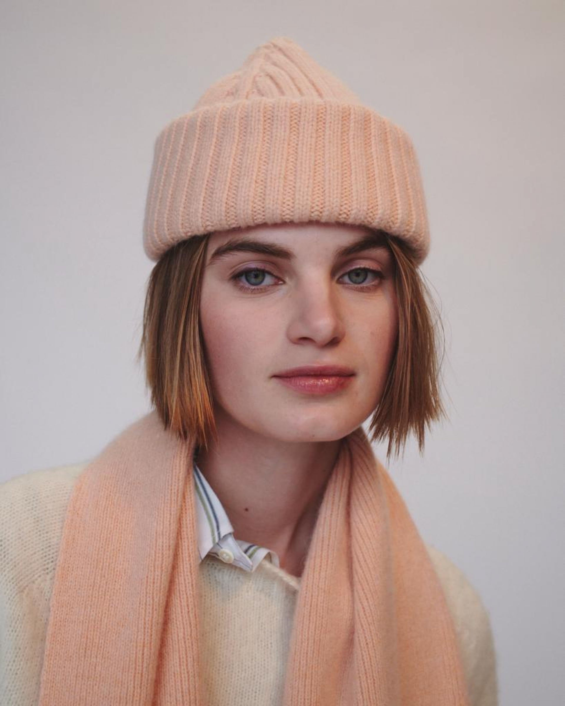 LE BONNET - Strickmütze "Beanie" Peach