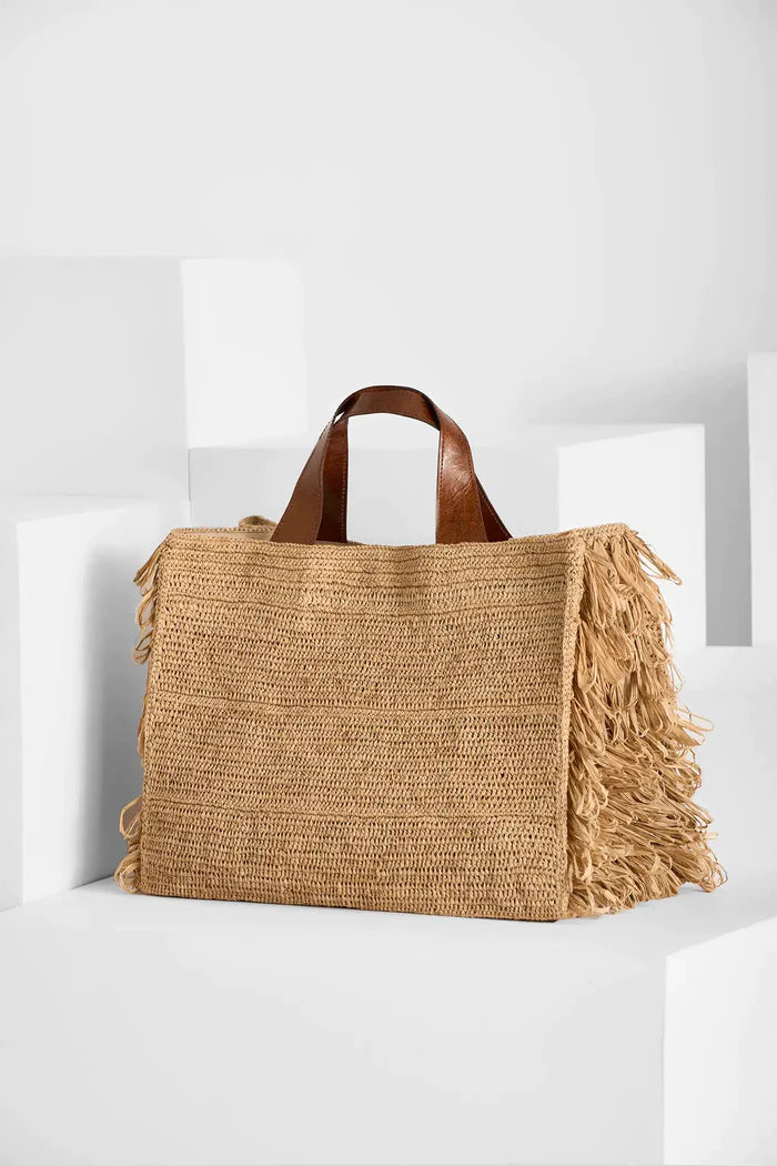IBELIV - Raffia Tasche "Onja" Tea