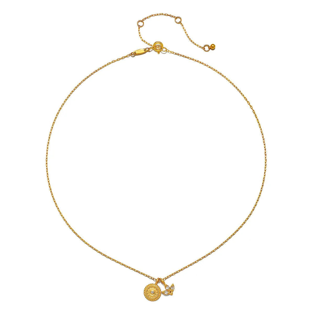 SATYA - Damen Kette Manifesting Possibilities Lotus White, Topas, vergoldet