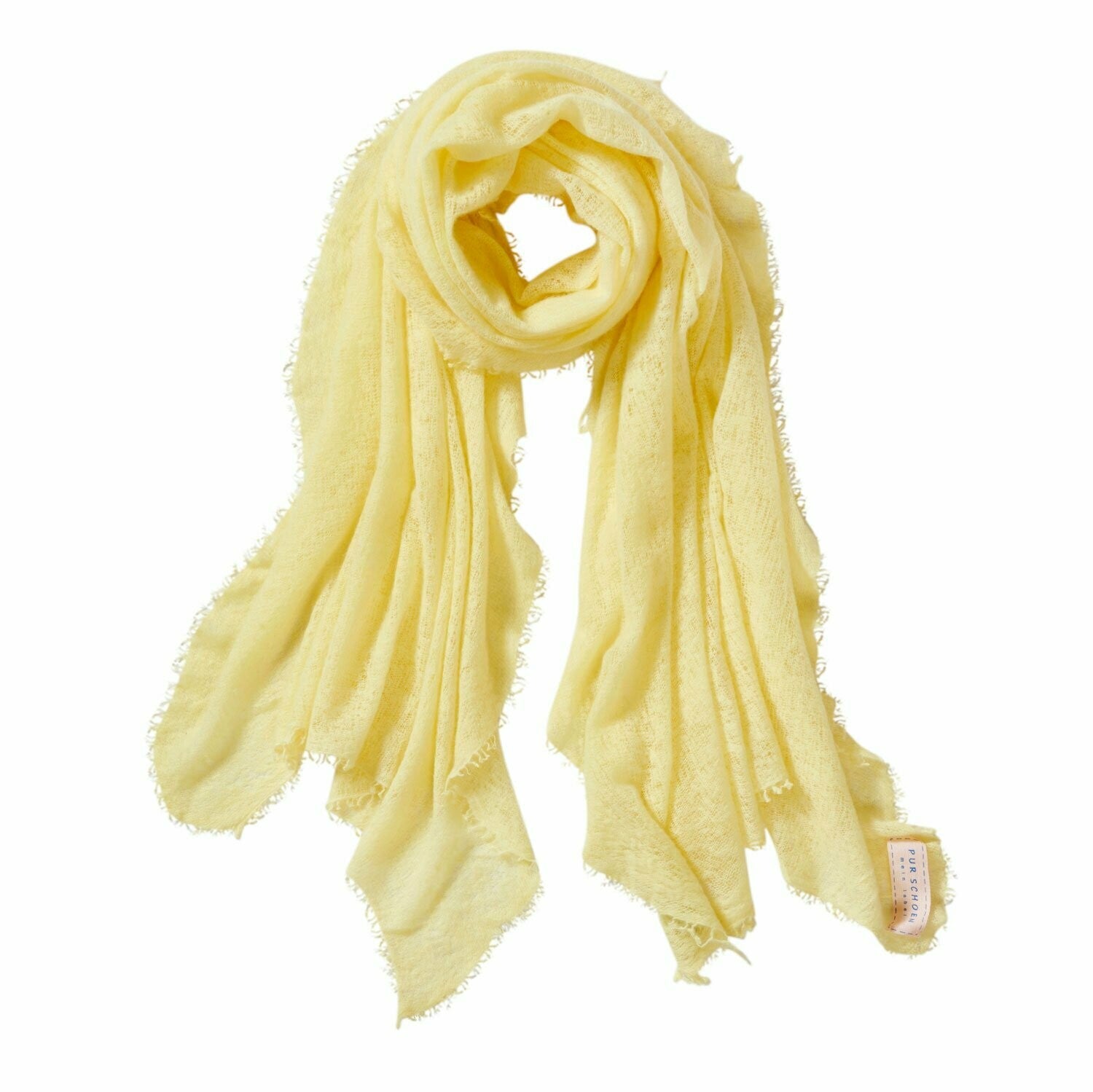 PUR SCHOEN - Kaschmirschal "247-4111" Puder Gelb - - No59 Conceptstore Cologne