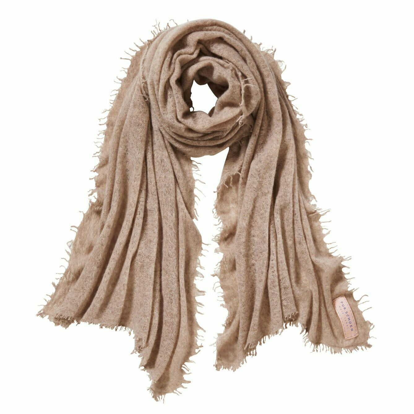 PUR SCHOEN - Kaschmirschal "246-9920" in Taupe - - No59 Conceptstore Cologne