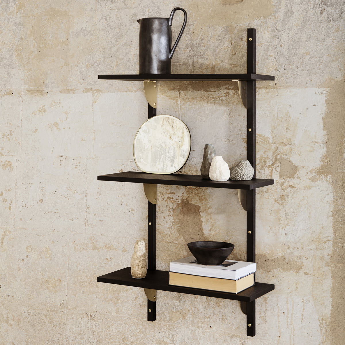 FERM LIVING - Wandregal Sector "Triple" Black Ash